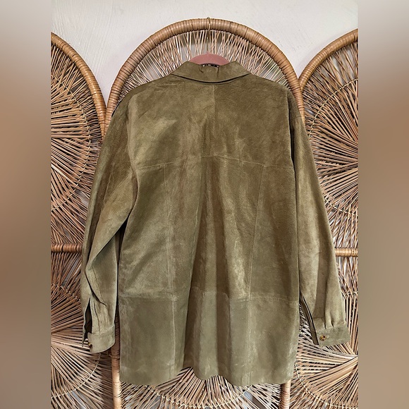 Suede Button-Up Jacket - Picture 2 of 6